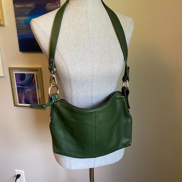 Green Leather HOBO purse - Picture 2 of 8